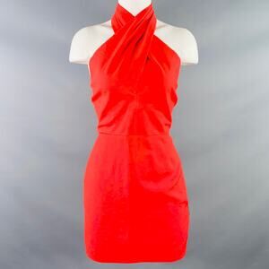 THE SEI Size 8 Pink Viscose Blend Halter Above Knee Dress